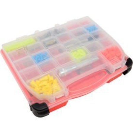 PLANO Plano Stow N Go Singled-Sided LockJaw 15-54 Adjustable Compartment Box, 14.5"Wx3-3/8"Dx11-3/4"H, Red 523101